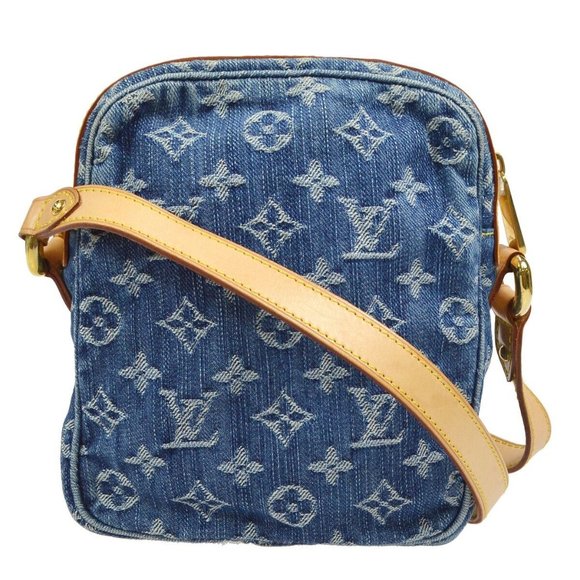 LOUIS VUITTON CAMERA BAG CROSSBODY INDIGO MONOGRAM DENIM - Picture 9 of 12